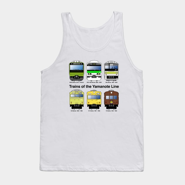 Trains of the Yamanote Line Tank Top by conform